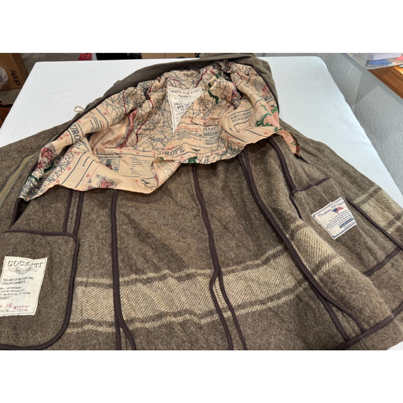 Cockpit USA Womens Wool Army Blanket Field Coat Jacket Sz S Zip M-2006 Pattern B - Picture 6 of 16
